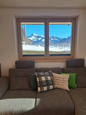Ein Sitzbereich in der Unterkunft Landhaus Kirchberg