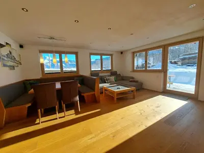 Ein Sitzbereich in der Unterkunft Landhaus Kirchberg