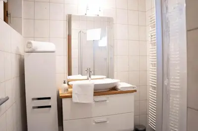 Ein Badezimmer in der Unterkunft Appartement zur Gemütlichkeit