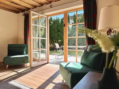 Ein Sitzbereich in der Unterkunft Mountain Suites by Belle-Stay