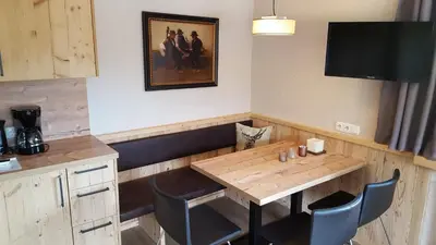 Küche/Küchenzeile in der Unterkunft Romantik Pension Lehrberg