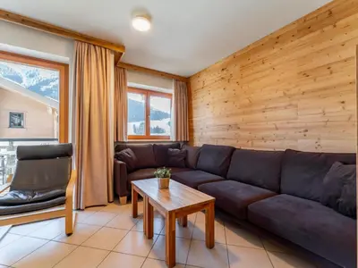 Ein Sitzbereich in der Unterkunft Panoramablick Ski in - Ski out