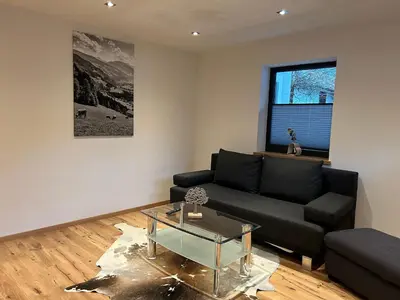 Ein Sitzbereich in der Unterkunft Ferienwohnung Felben