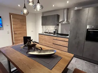Küche/Küchenzeile in der Unterkunft Ferienwohnung Felben