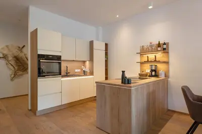 Küche/Küchenzeile in der Unterkunft Penthouse Bergseetraum mit 102 qm Dachterrasse