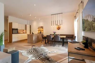 Küche/Küchenzeile in der Unterkunft Penthouse Bergseetraum mit 102 qm Dachterrasse