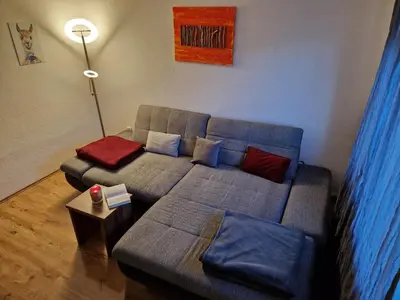Ein Sitzbereich in der Unterkunft Appartement Sarah