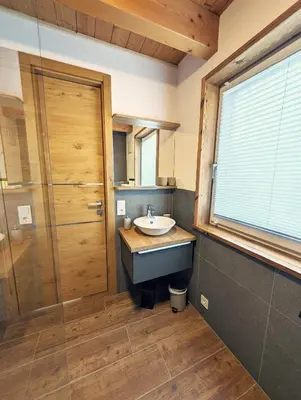 Ein Badezimmer in der Unterkunft Das Postfeld Appartement
