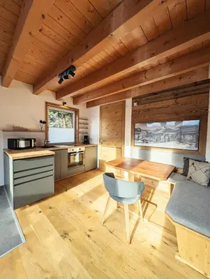 Küche/Küchenzeile in der Unterkunft Das Postfeld Appartement