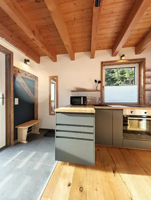 Küche/Küchenzeile in der Unterkunft Das Postfeld Appartement