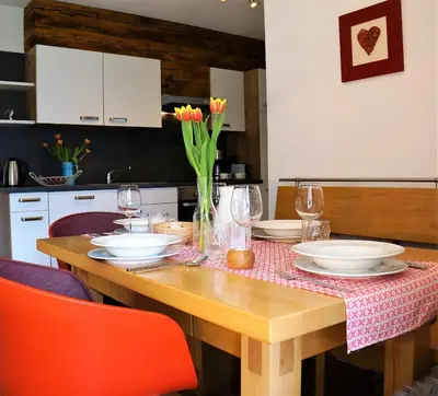 Küche/Küchenzeile in der Unterkunft Appartement Germann