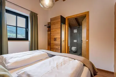 Ein Bett oder Betten in einem Zimmer der Unterkunft Chalet Edelweiss