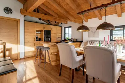 Küche/Küchenzeile in der Unterkunft Chalet Edelweiss
