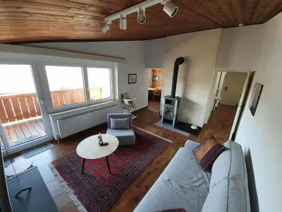 Ein Sitzbereich in der Unterkunft Apartment Gertrude