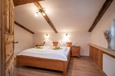 Ein Bett oder Betten in einem Zimmer der Unterkunft Stockhof