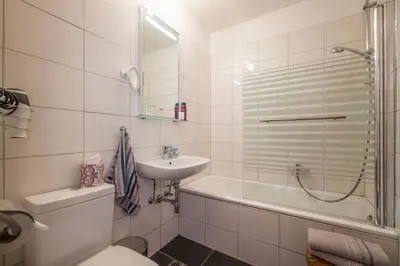Ein Badezimmer in der Unterkunft Berghof Haselsberger