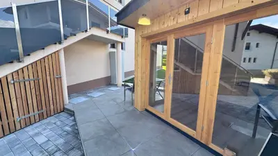 Ein Balkon oder eine Terrasse in der Unterkunft Ferienwohnung Heim