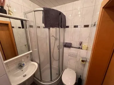 Ein Badezimmer in der Unterkunft Ferienwohnung Heim