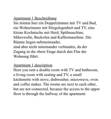 Grundriss der Unterkunft Pension Obwiesen