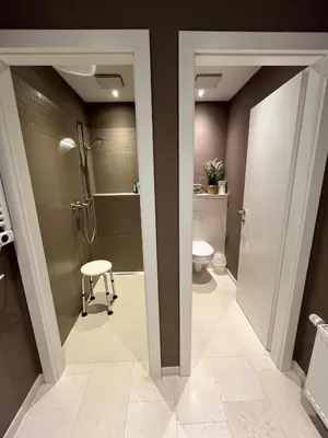 Ein Badezimmer in der Unterkunft Ferienwohnung Bergblick