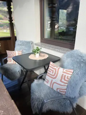 Ein Sitzbereich in der Unterkunft Apart Bergblick