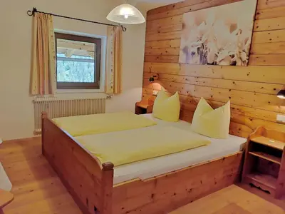 Ein Bett oder Betten in einem Zimmer der Unterkunft Hinterreith-Hof