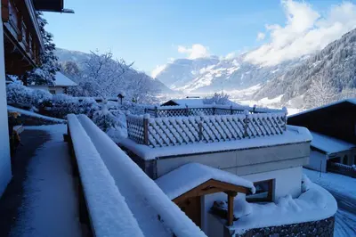 Ein allgemeiner Bergblick oder ein Berglick von der Ferienwohnung aus