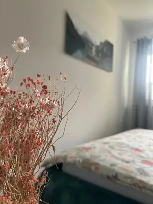 Ein Bett oder Betten in einem Zimmer der Unterkunft Ferienwohnung Bärenblick Achensee