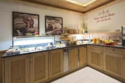 Küche/Küchenzeile in der Unterkunft Hotel Garni Bavaria