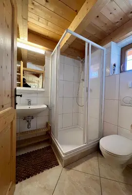 Ein Badezimmer in der Unterkunft Almhäuser Filzsteinalpe Almhaus 206