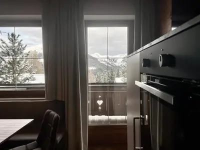 Küche/Küchenzeile in der Unterkunft Haus Hölzlbauer Top 3
