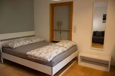 Ein Bett oder Betten in einem Zimmer der Unterkunft Haus Irina Zimmer