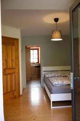 Ein Bett oder Betten in einem Zimmer der Unterkunft Haus Irina Zimmer