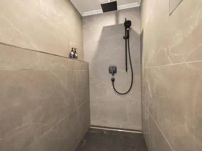 Ein Badezimmer in der Unterkunft Siedelhütte