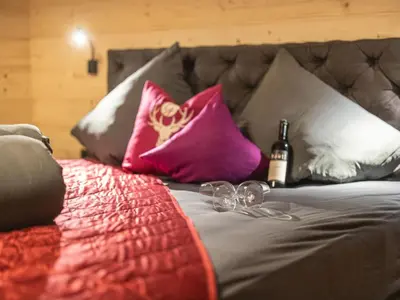 Ein Bett oder Betten in einem Zimmer der Unterkunft Siedelhütte