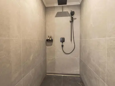 Ein Badezimmer in der Unterkunft Siedelhütte