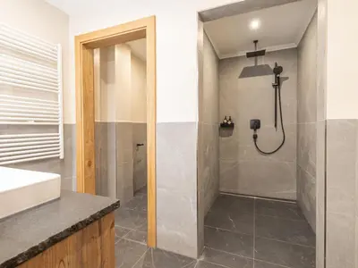 Ein Badezimmer in der Unterkunft Siedelhütte