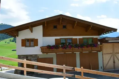 Ein Balkon oder eine Terrasse in der Unterkunft Schusterhof