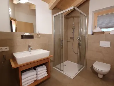 Ein Badezimmer in der Unterkunft Filzsteinresort Chalets - Chalet 240