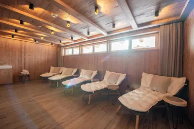 Ein Sitzbereich in der Unterkunft Filzsteinresort Wohnungen Top 10