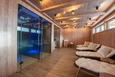 Ein Sitzbereich in der Unterkunft Filzsteinresort Wohnungen Top 10