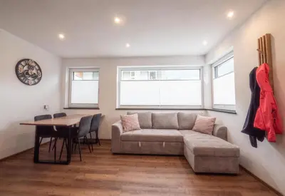 Ein Sitzbereich in der Unterkunft Ferienwohnung Taferl
