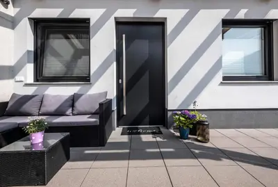 Ein Sitzbereich in der Unterkunft Ferienwohnung Taferl