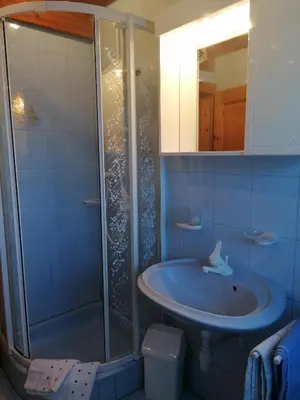 Ein Badezimmer in der Unterkunft Riedhof