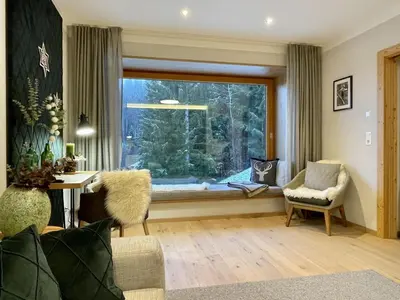 Ein Sitzbereich in der Unterkunft Apartment Panorama Chalet Tirol by Interhome