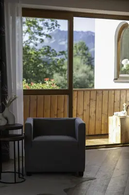 Ein Sitzbereich in der Unterkunft Hotel ZUM STERNENHOF