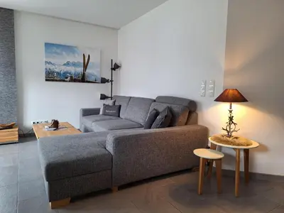 Ein Sitzbereich in der Unterkunft Appartement Jade