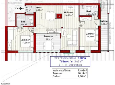 Grundriss der Unterkunft Fritzenhof