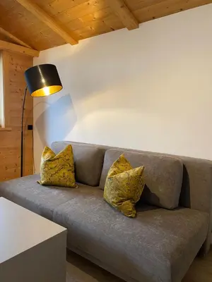 Ein Sitzbereich in der Unterkunft LH Apartment