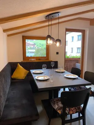 Ein Sitzbereich in der Unterkunft LH Apartment